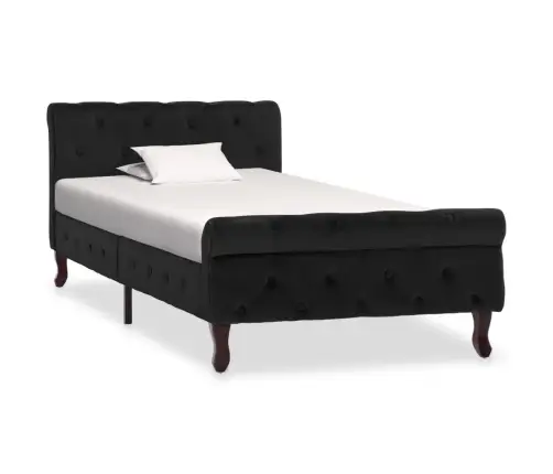 Lovos Rėmas, Juodos Spalvos, 90X200cm Aksomas