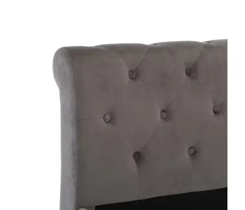 Lovos Rėmas, Pilkos Spalvos, 90X200cm Aksomas