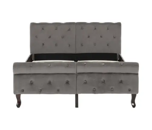 Gultas Rāmis, Pelēks Samts, 120X200 Cm Vidaxl