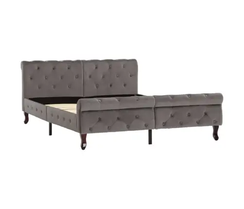 Gultas Rāmis, Pelēks Samts, 140X200 Cm Vidaxl