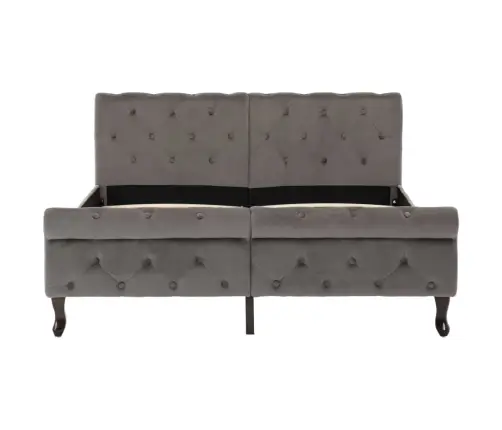 Gultas Rāmis, Pelēks Samts, 140X200 Cm Vidaxl