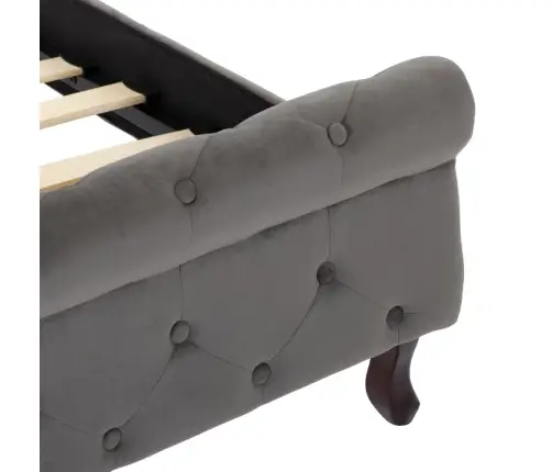 Gultas Rāmis, Pelēks Samts, 140X200 Cm Vidaxl