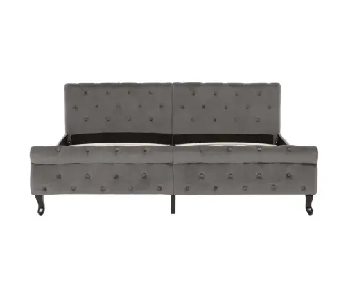 Gultas Rāmis, Pelēks Samts, 180X200 Cm Vidaxl