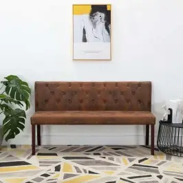 Sols, 148,5 Cm, Brūna Mākslīgā Zamšāda Vidaxl