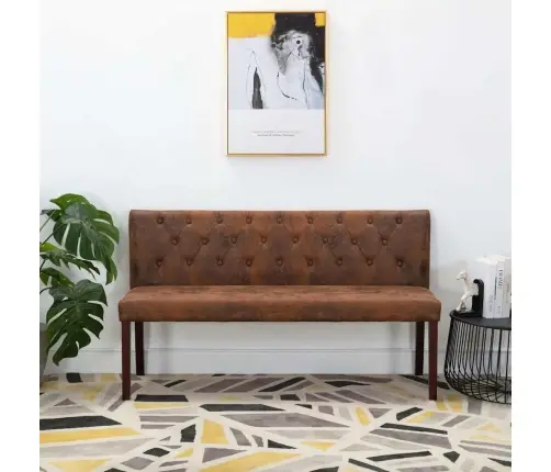 Sols, 148,5 Cm, Brūna Mākslīgā Zamšāda Vidaxl