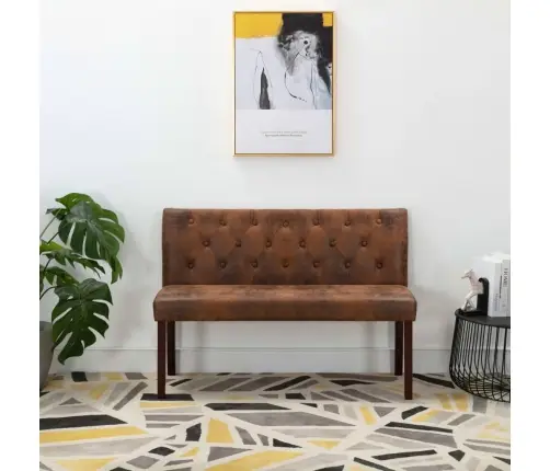 Sols, 120 Cm, Brūna Mākslīgā Zamšāda Vidaxl