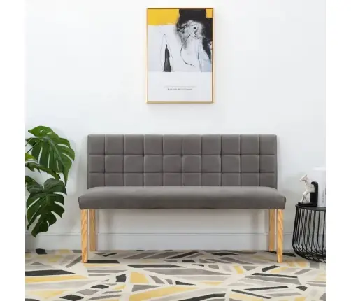 Sols, 140 Cm, Pelēks Samts Vidaxl