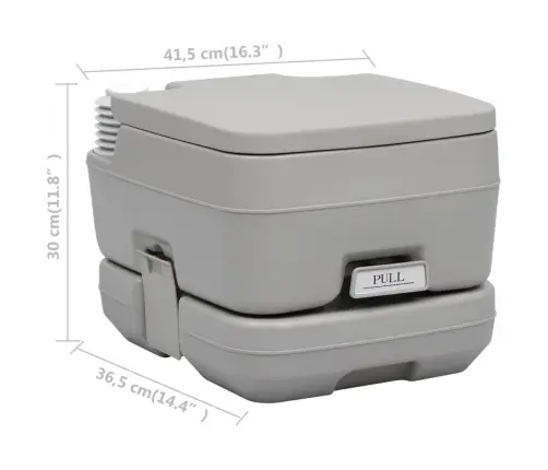 Pārnēsājama Kempinga Tualete, 10+10 L Vidaxl