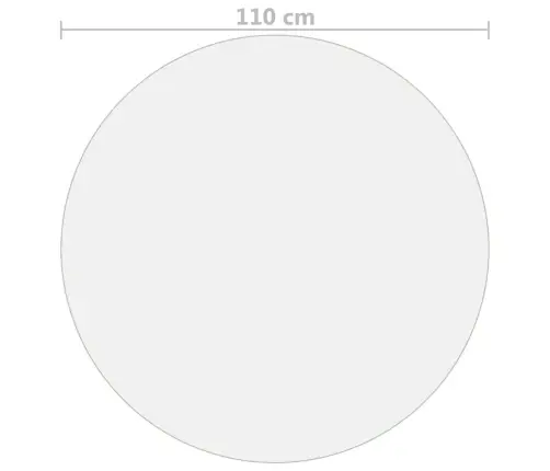 Galda Aizsargsegums, Caurspīdīgs, Ø110 Cm, 2 Mm, Pvc Vidaxl