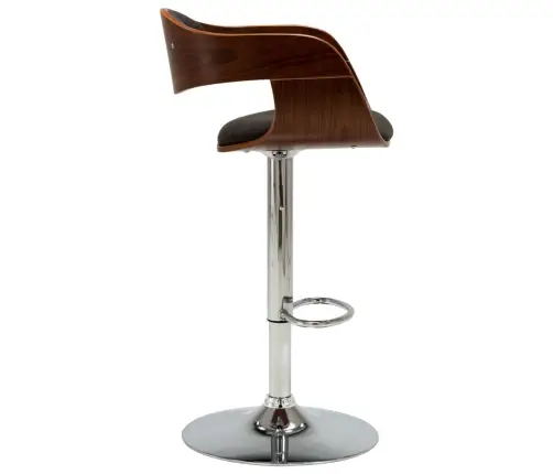 Bāra Krēsli, 2 Gab., Liekts Koks, Pelēks Audums Vidaxl