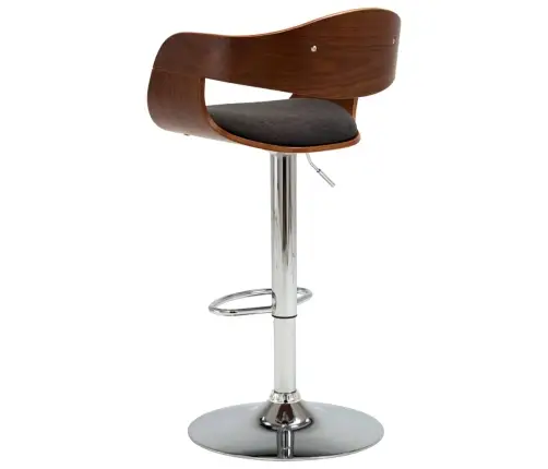 Bāra Krēsli, 2 Gab., Liekts Koks, Pelēks Audums Vidaxl