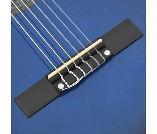 8-Daļīga Klasiskā Ģitāra Iesācējiem, Zila, 3/4, 36