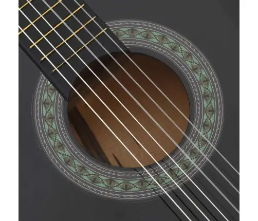 8-Daļīgs Klasiskās Ģitāras Komplekts Bērniem, Melns, 3/4, 36