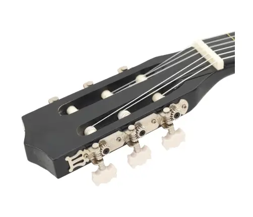 8-Daļīgs Klasiskās Ģitāras Komplekts Bērniem, Melns, 3/4, 36