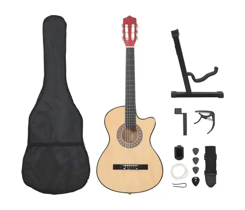 12-Osaline Akustilise Kitarri Komplekt 6 Keelega, 38''