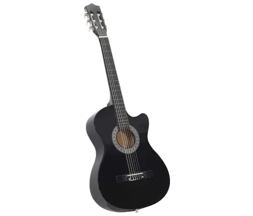 12-Daļīgs Klasiskās Ģitāras Komplekts, Ar 6 Stīgām, Melns, 38