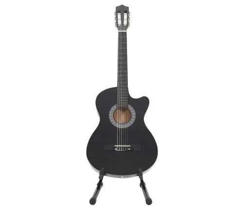 12-Daļīgs Klasiskās Ģitāras Komplekts, Ar 6 Stīgām, Melns, 38