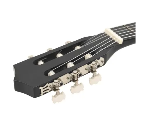 12-Daļīgs Klasiskās Ģitāras Komplekts, Ar 6 Stīgām, Melns, 38