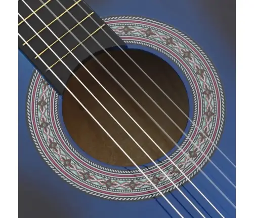 12-Daļīgs Klasiskās Ģitāras Komplekts, Ar 6 Stīgām, Zils, 38