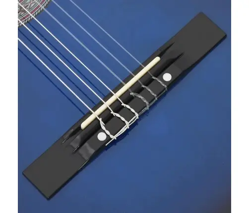 12-Daļīgs Klasiskās Ģitāras Komplekts, Ar 6 Stīgām, Zils, 38