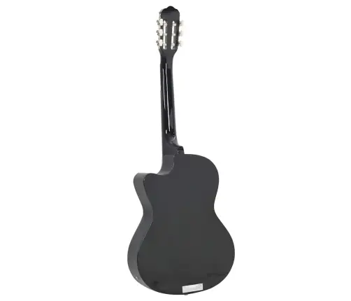 Western Klassikaline Kitarr Ekvalaiseriga 6 Keelega, Must