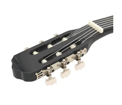 Western Klassikaline Kitarr Ekvalaiseriga 6 Keelega, Must