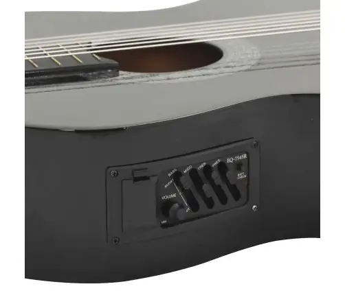 Western Klassikaline Kitarr Ekvalaiseriga 6 Keelega, Must