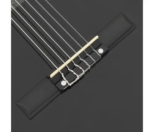 12-Daļīgs Ģitāras Komplekts Ar 6 Stīgām Un Ekvalaizeru, Melns Vidaxl