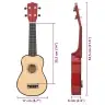 Soprāna Bērnu Ukulele Ar Somu, Dabīga Krāsa, 21
