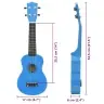 Sopran Ukulele Komplekt Kotiga Lastele Sinine 21"
