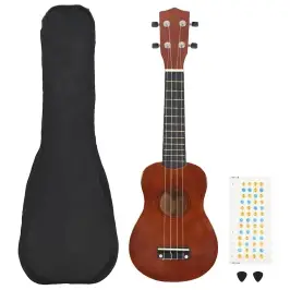 Soprāna Bērnu Ukulele Ar Somu, Dabīga Krāsa, 23" Vidaxl