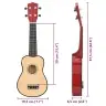Soprāna Bērnu Ukulele Ar Somu, Dabīga Krāsa, 23