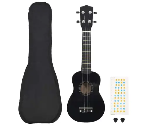 Soprāna Bērnu Ukulele Ar Somu, Melna, 23