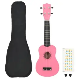 Soprāna Bērnu Ukulele Ar Somu, Rozā, 23" Vidaxl