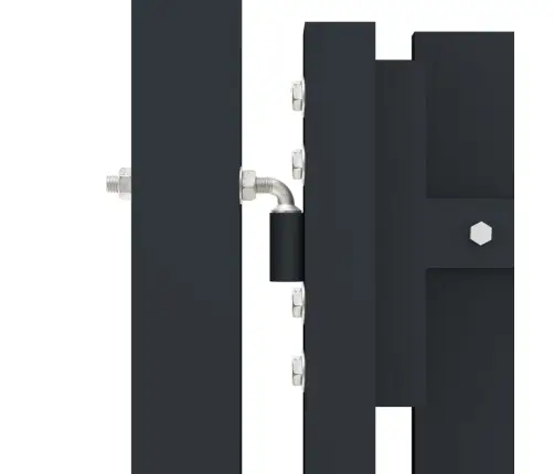 Dvivėriai Tvoros Vartai, Plieniniai, 300X100 cm Antracito Spalvos