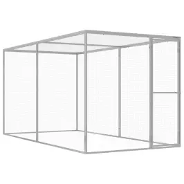 Kaķu Būris, 3X1,5X1,5 M, Cinkots Tērauds Vidaxl