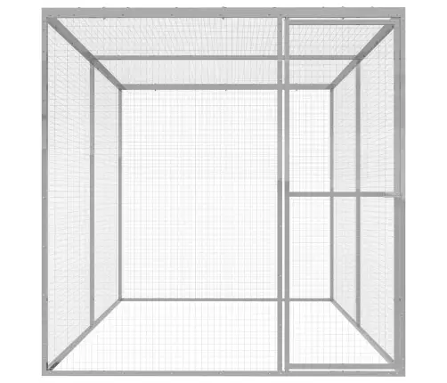 Kaķu Būris, 3X1,5X1,5 M, Cinkots Tērauds Vidaxl