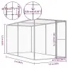 Kaķu Būris, 3X1,5X1,5 M, Cinkots Tērauds Vidaxl