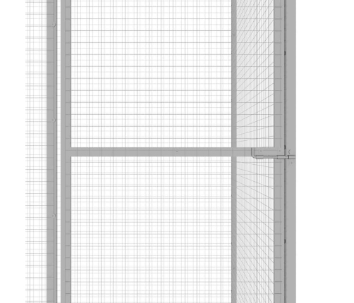 Kaķu Būris, 6X1,5X1,5 M, Cinkots Tērauds Vidaxl