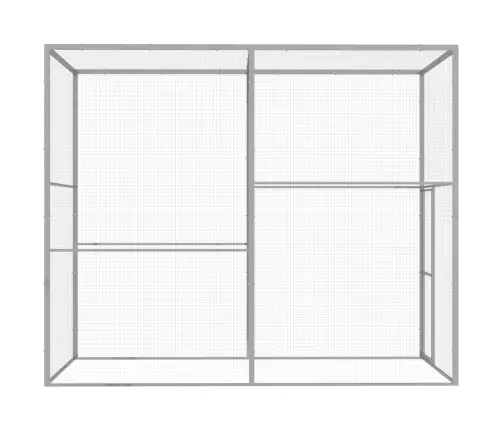 Kaķu Būris, 3X1,5X2,5 M, Cinkots Tērauds Vidaxl