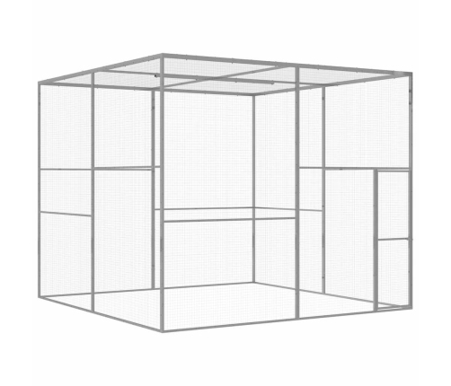 Kaķu Būris, 3X3X2,5 M, Cinkots Tērauds Vidaxl