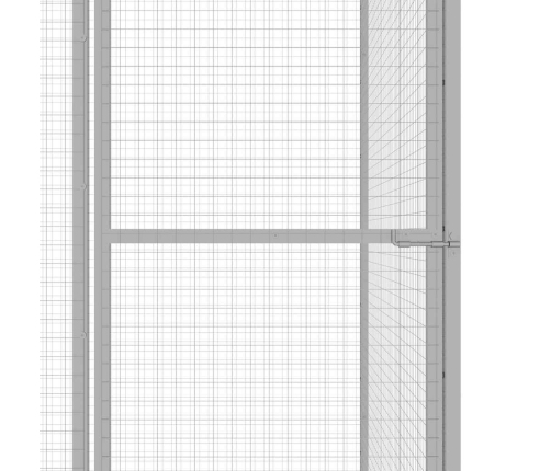 Kaķu Būris, 3X3X2,5 M, Cinkots Tērauds Vidaxl