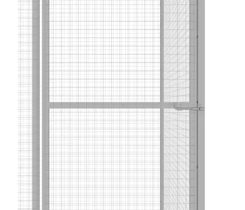 Kaķu Būris, 3X3X2,5 M, Cinkots Tērauds Vidaxl