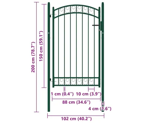 Žoga Vārti Ar Arkveida Formu, Zaļi, 100X150 Cm, Tērauds Vidaxl