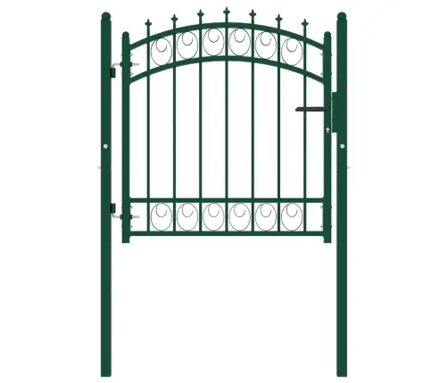 Žoga Vārti Ar Pīķiem Augšpusē, 100X100 Cm, Zaļš Tērauds Vidaxl