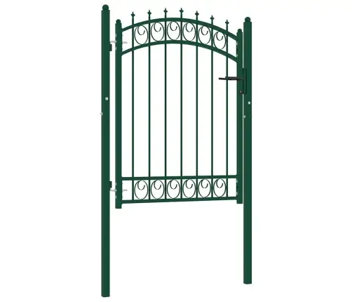 Žoga Vārti Ar Pīķiem Augšpusē, 100X125 Cm, Zaļš Tērauds Vidaxl