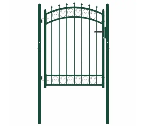 Žoga Vārti Ar Pīķiem Augšpusē, 100X125 Cm, Zaļš Tērauds Vidaxl