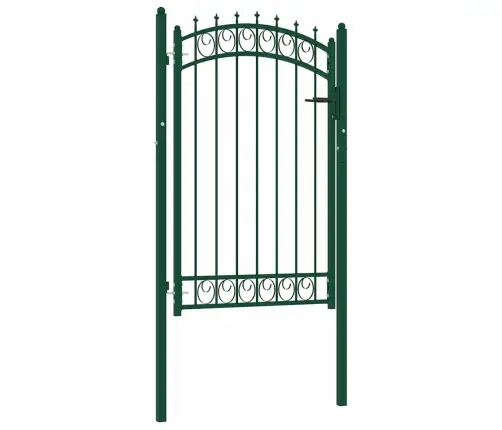 Žoga Vārti Ar Pīķiem Augšpusē, 100X150 Cm, Zaļš Tērauds Vidaxl