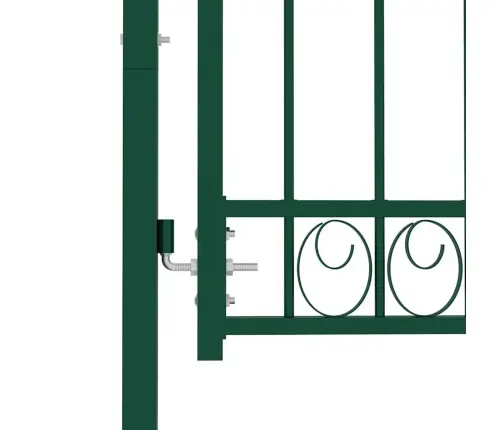 Žoga Vārti Ar Pīķiem Augšpusē, 100X150 Cm, Zaļš Tērauds Vidaxl