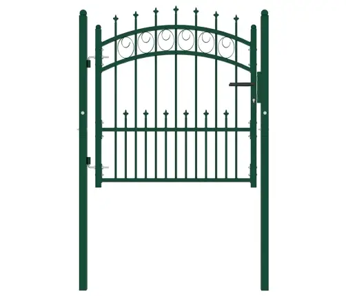 Žoga Vārti Ar Pīķiem Augšpusē, 100X100 Cm, Zaļš Tērauds Vidaxl